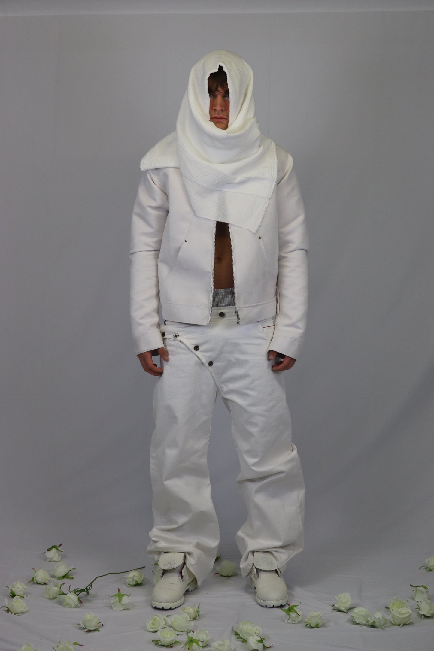 White Clasp Denim